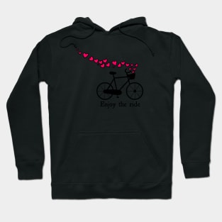 Enjoy the ride bike with hearts Hoodie